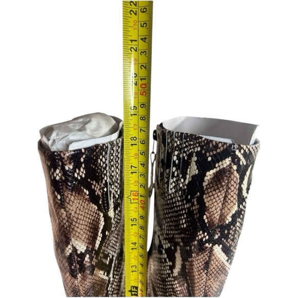 Alex Marie Pamilla Snake Boots 8.5 brown leather in Tall knee high New in box - Picture 11 of 14